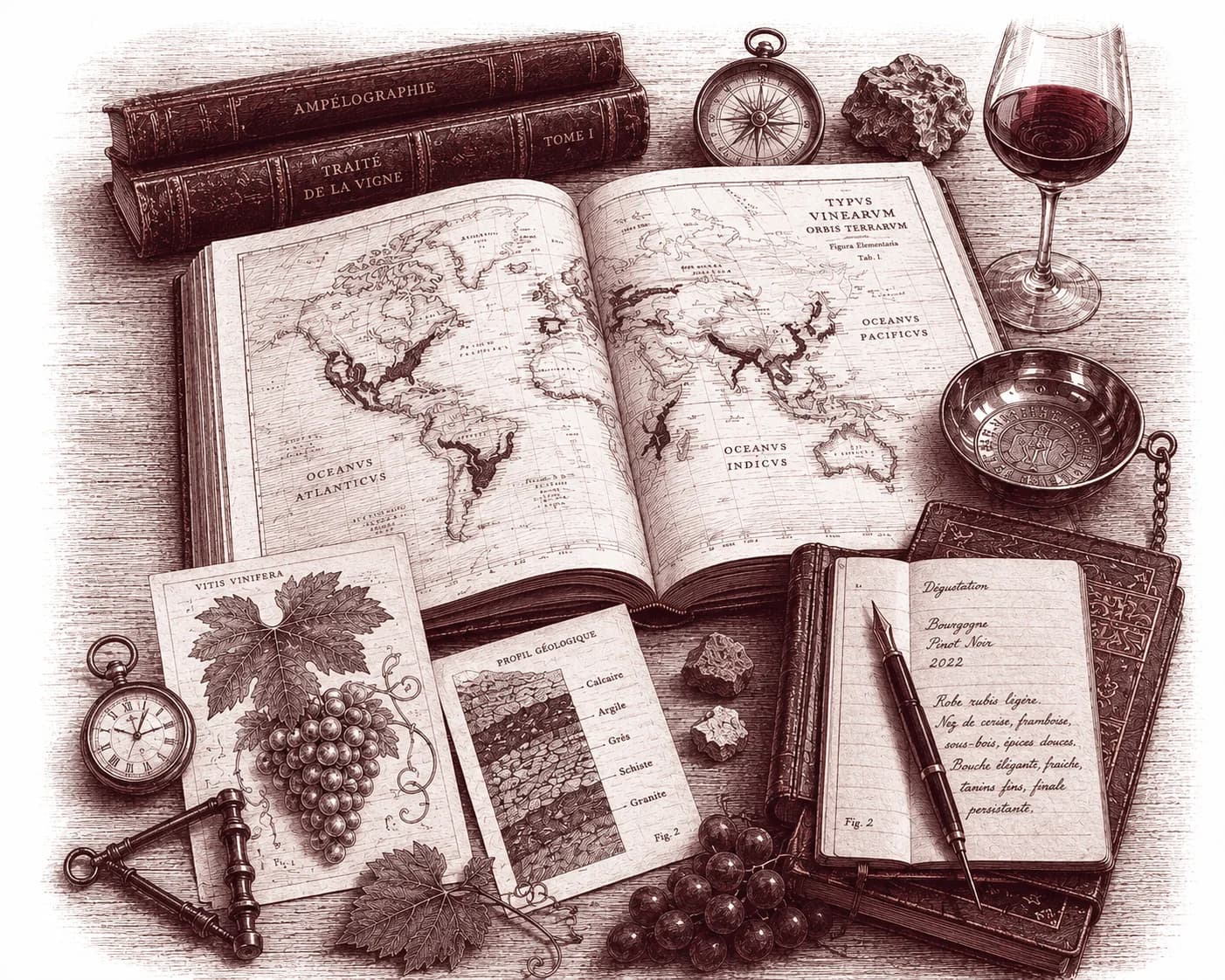 Editorial wine engraving