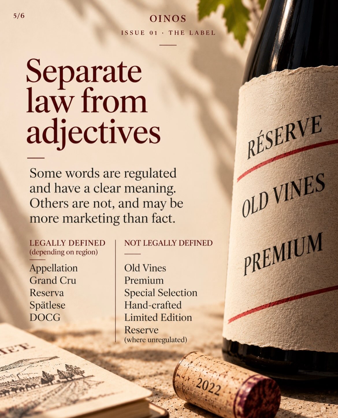 A wine label is a remarkably small document for the amount of responsibility it carries. It must identify the wine, communicate its origin and satisfy various legal requirements, while somehow persuading you to choose it over the forty-seven bottles standing beside it.