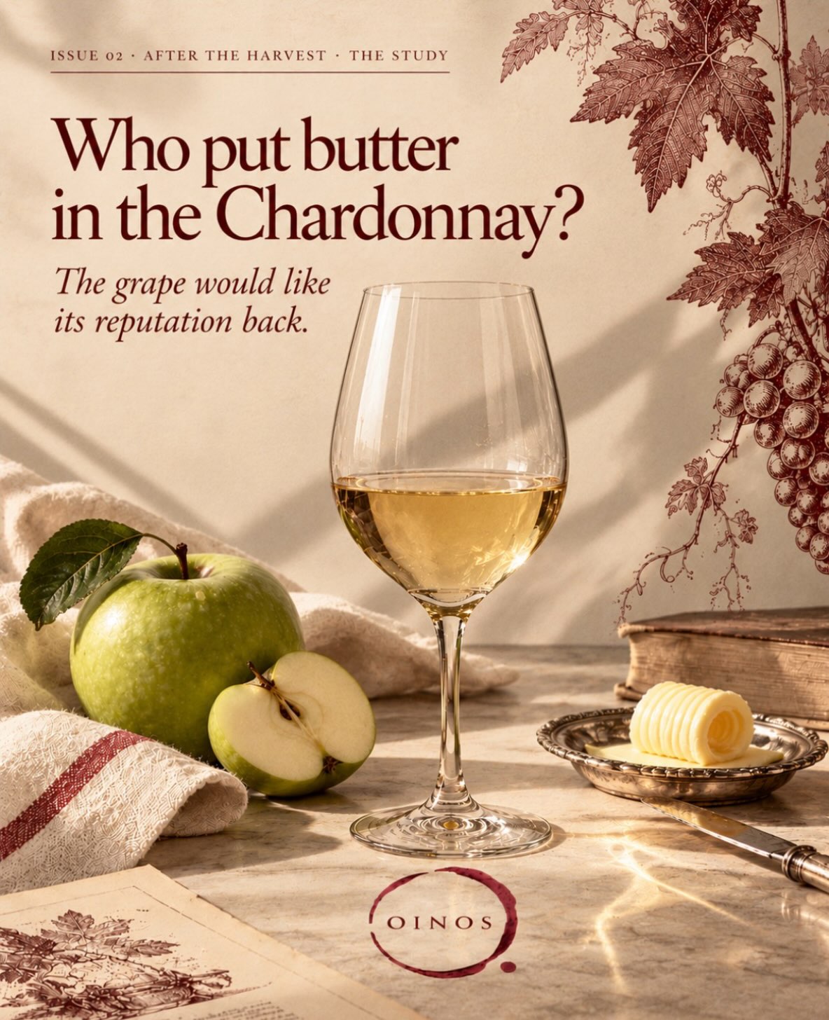 Chardonnay has a reputation for being buttery.