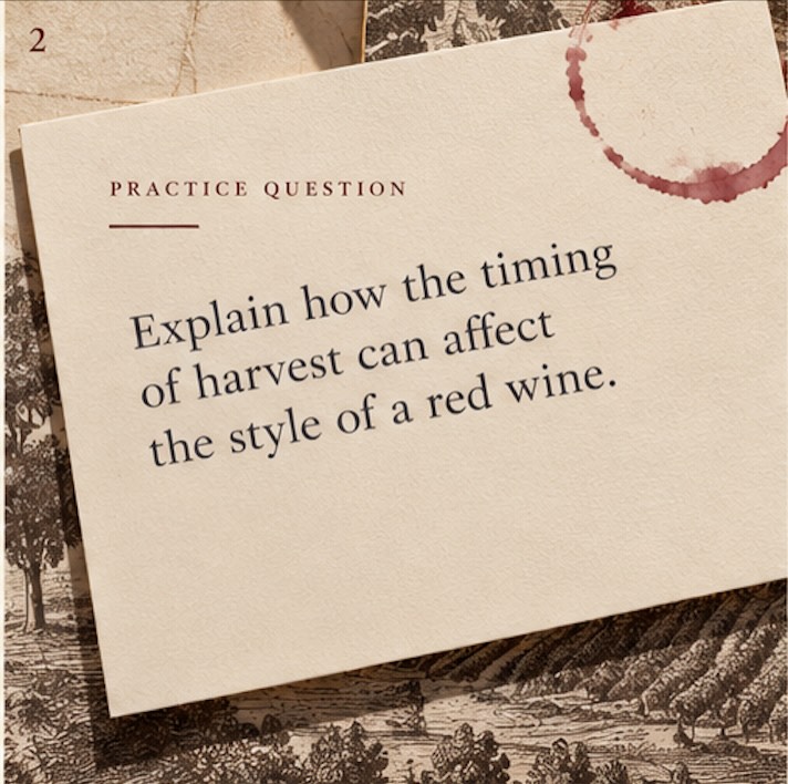 Knowing when grapes are harvested is one thing. Explaining why it matters is another.